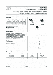 DataSheet STD20NF20 pdf